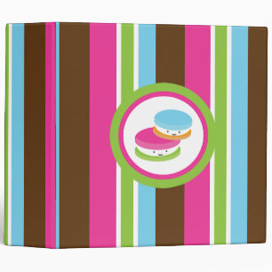 Classeur Macarons amusants de boulangerie colorés mignons