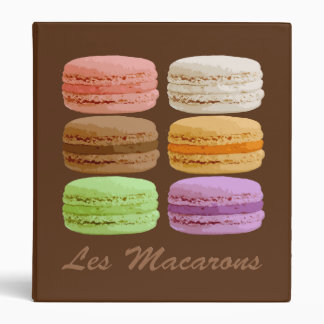 Classeur Macarons français, Pastels multicolores