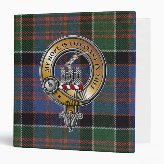 Classeur MacDonald Clanranald Tartan & Badge (Devant/Intérieur)