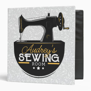 Classeur Machine à coudre antique AJOUTER LE NOM Seamstress