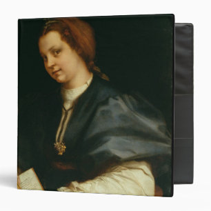 Classeur Madame avec le livre du vers par Petrarch, c.1514