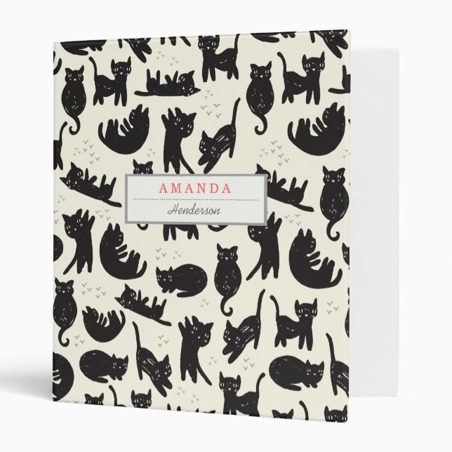 Classeur Madame Custom Binder de chat (Devant/intérieur)
