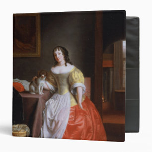 Classeur Madame dans une robe jaune et rouge