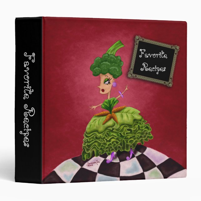 Classeur Madame Personalized Recipe de laitue (Devant/Côté)