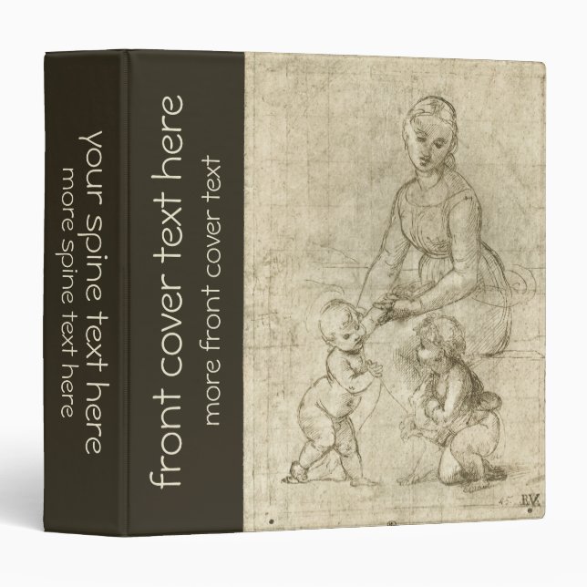 Classeur Madonna, Christ et Saint Jean Baptiste par Rapahel (Devant/Côté)