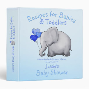 Classeur Magasin Baby shower Eléphant Bleu Cute