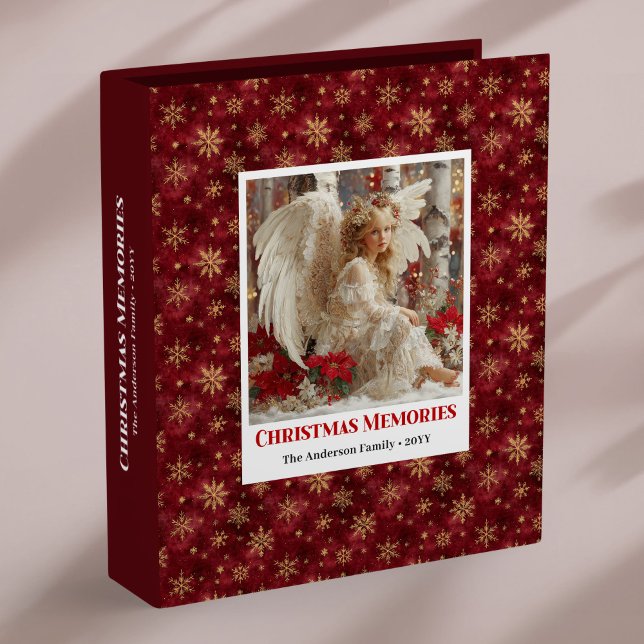Classeur Magical Personalized Red Gold Angel memory album (Magical Personalized Red Gold Angel memory album)
