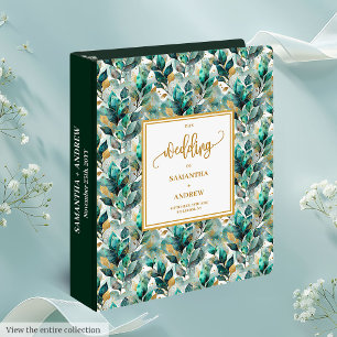 Classeur Magnifique Emerald Gold Greenery Album de mariage