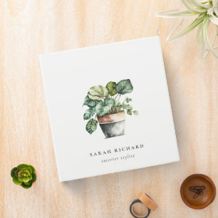 Classeur Maison à feuilles potées Plantes Aquarelle Botaniq