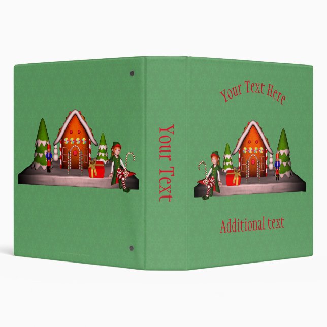 Classeur Maison de pain d'épices de Noël pour fille Elf Per (Arrière-plan)