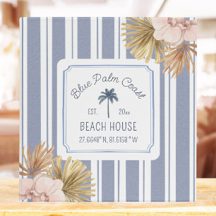 Classeur Maison de plage Informations pour les invités Blue