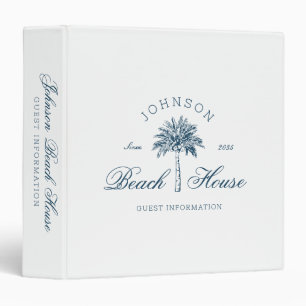 Classeur Maison de plage vintage moderne côtière Palmier Bl