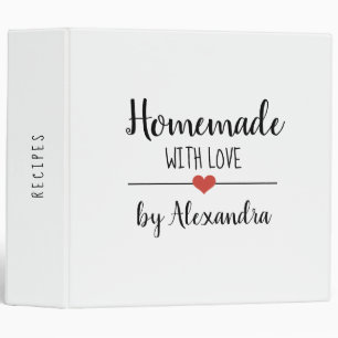Classeur Maison moderne faite avec amour blanc Nom Recette