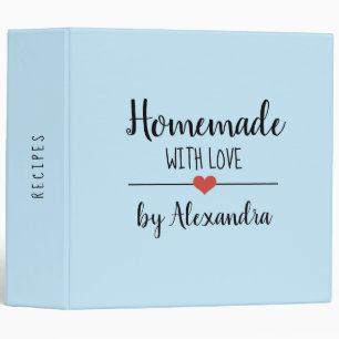 Classeur Maison moderne faite avec amour bleu clair Nom Rec
