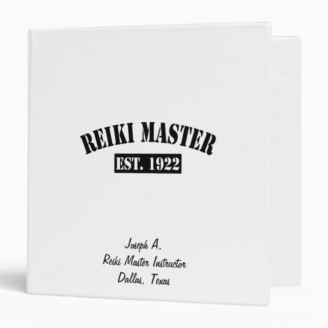 Classeur Maître Reiki (Devant/Intérieur)
