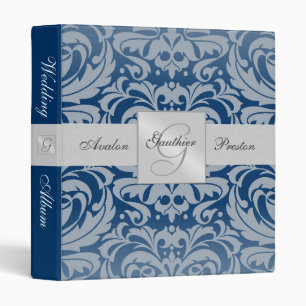 Classeur majestueux d'album de mariage damassé de
