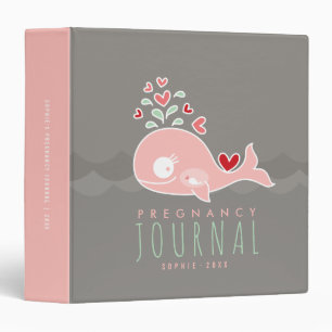 Classeur Maman Baleine Rose Et Bébé Fille Journal De Grosse