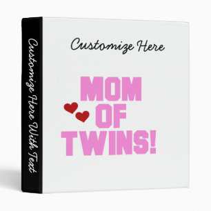 Classeur Maman de Twins Pink Texte Cadeaux