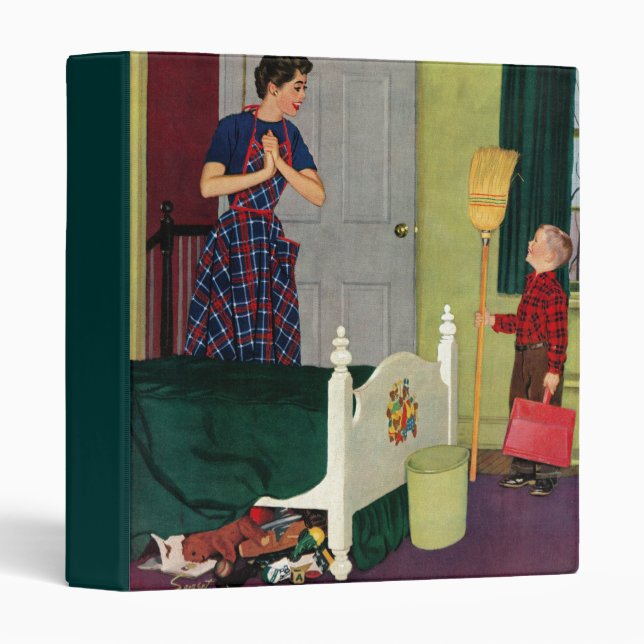 Classeur Maman, j'ai nettoyé ma pièce ! (Devant/Côté)