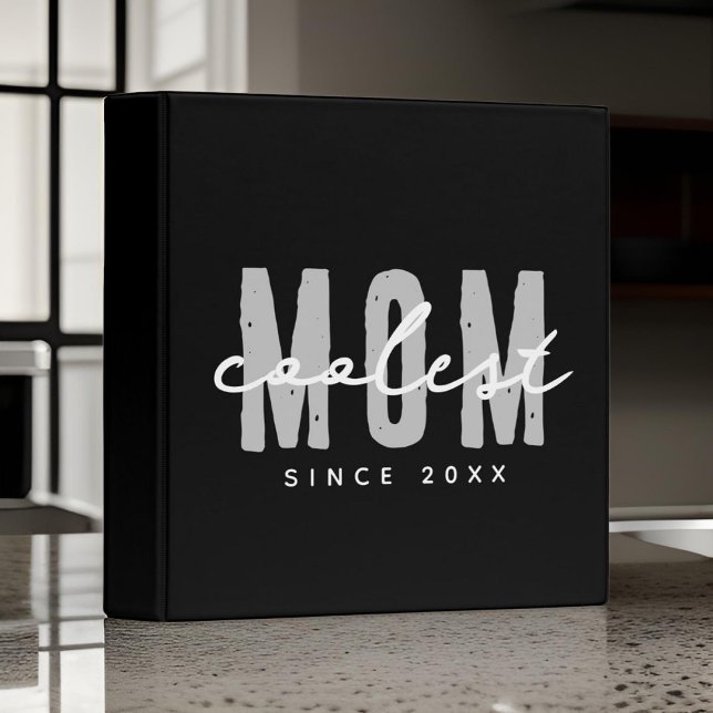 Classeur Maman la plus cool depuis 20XX Moderne Simple Prep (Créateur téléchargé)