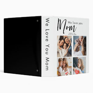 Classeur maman, maman, photo collage, on t'aime, typographi