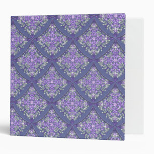 Classeur Mandala Damask Art nouveau lumineux en violet