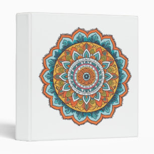 Classeur mandala de diverses couleurs