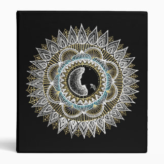Classeur Mandala de femme d'argent et d'or