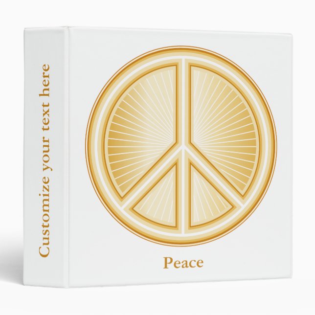 Classeur Mandala de paix (Devant/Côté)