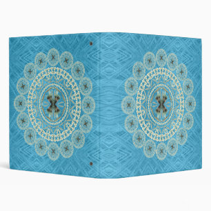 Classeur Mandala de yucca sur le motif bleu