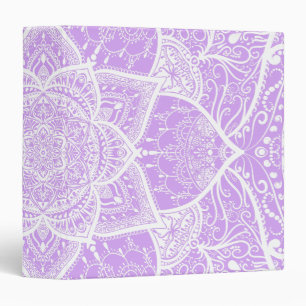 Classeur Mandala pourpre et blanc - Loergann en lavande
