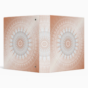 Classeur Mandala rose de gris d'or