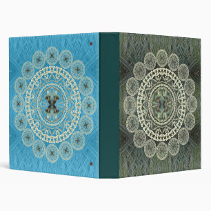 Classeur Mandalas de yucca sur les motifs verts et bleus