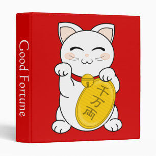 Classeur Maneki Neko - chat de bonne chance