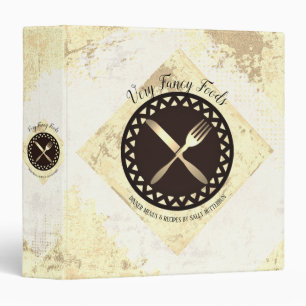 Classeur Manger des ustensiles emblème recette vintage clas