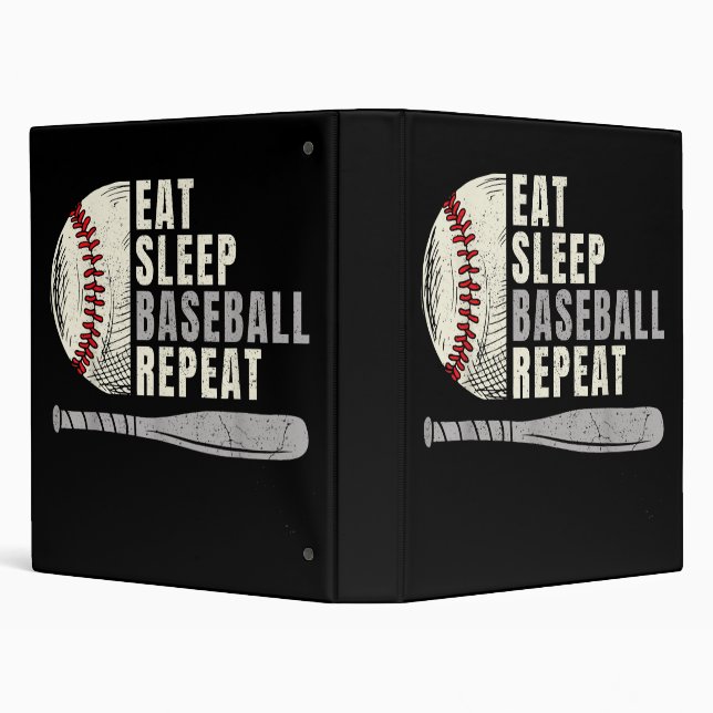 Classeur Mangez Sleep Baseball Répéter Funny Baseball Playe (Arrière-plan)