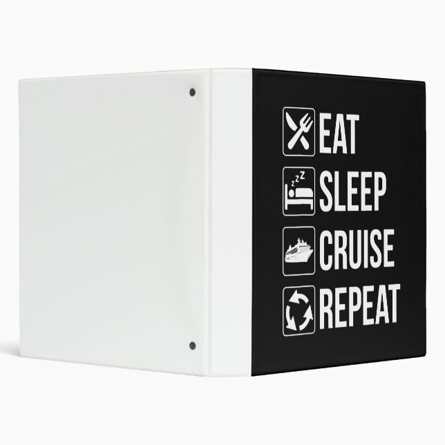 Classeur Mangez Sleep Cruise Répéter Funny Cadeau Voyage de (Arrière-plan)