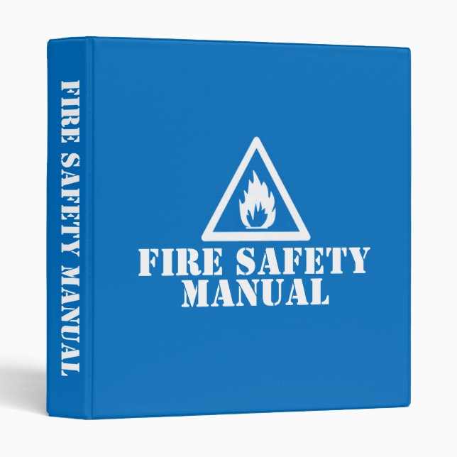 Classeur Manuel de sécurité incendie bleu (Devant/Côté)
