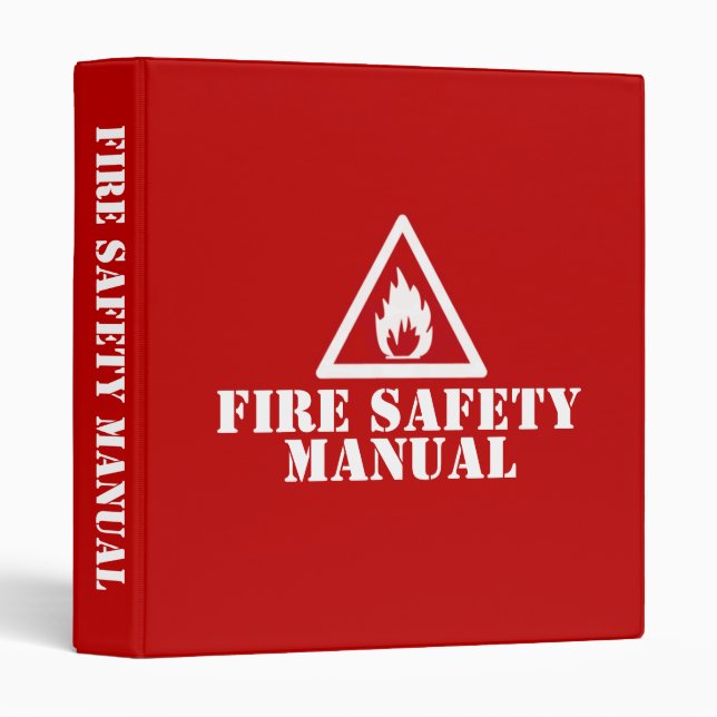 Classeur Manuel de sécurité incendie rouge (Devant/Côté)