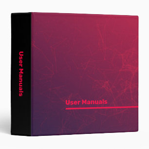 Classeur Manuels de l'utilisateur Style de technologie