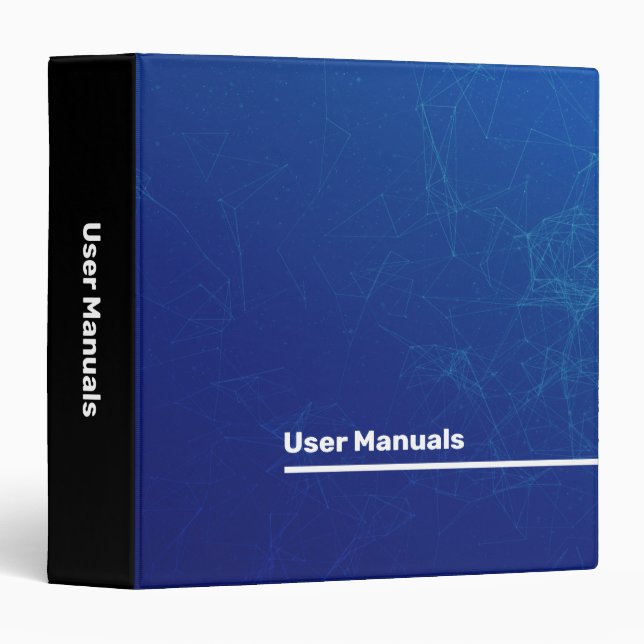 Classeur Manuels utilisateur Style de technologie (Devant/Côté)