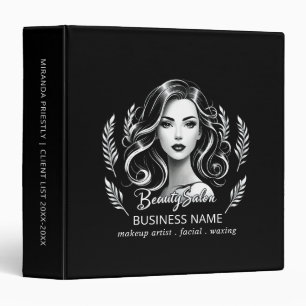 Classeur Maquillage Artiste Coiffure Stylo moderne Noir Bla