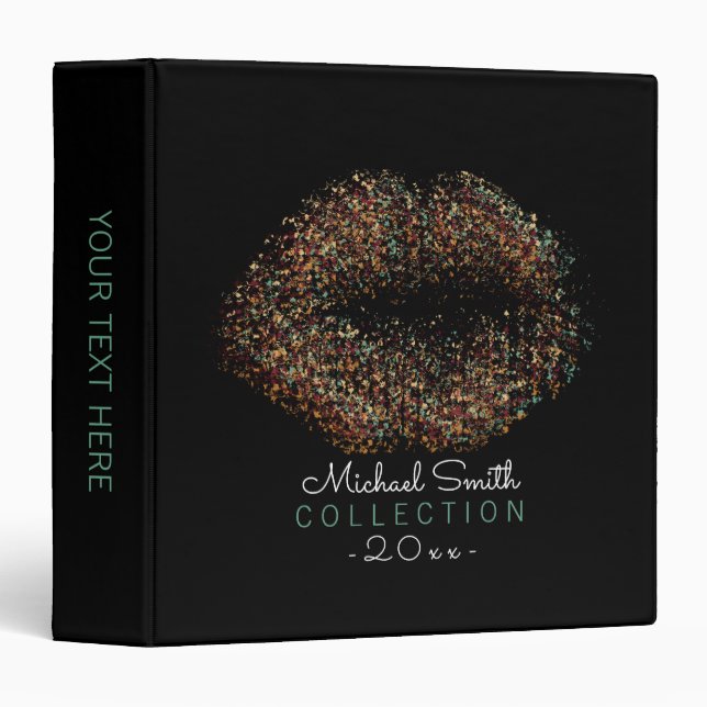 Classeur Maquillage Artiste Lèvres d'art #17 (Devant/Côté)