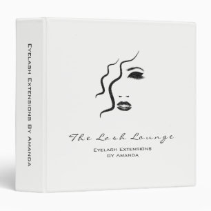 Classeur Maquillage Beauté Salon Nom Logo Blanc Noir sourci