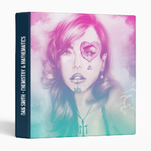 Classeur Maquillage crâne sucre fille, Pop Art Abstrait col