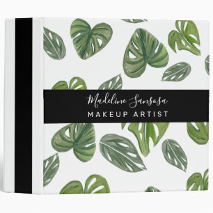 Classeur Maquilleuse Jungle Verdure Aquarelle Monstera