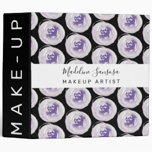 Classeur Maquilleuse Main Aquarelle Pavots Violet