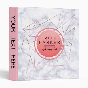 Classeur Marbre blanc Rose Gold Cercle géométrie tendance