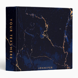 Classeur Marbre d'or de bleu marine