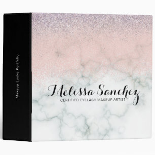 Classeur Marbre Faux Parties scintillant Maquillage Artiste